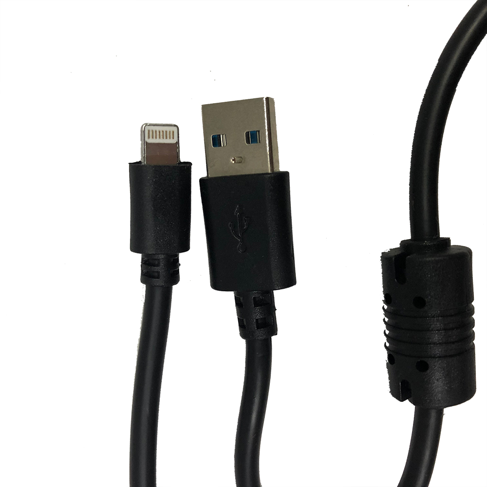 Cabo Usb Iphone Reforçado 1,5 M Iphone 5-5c-6 E 6s Celular Cor: Preto