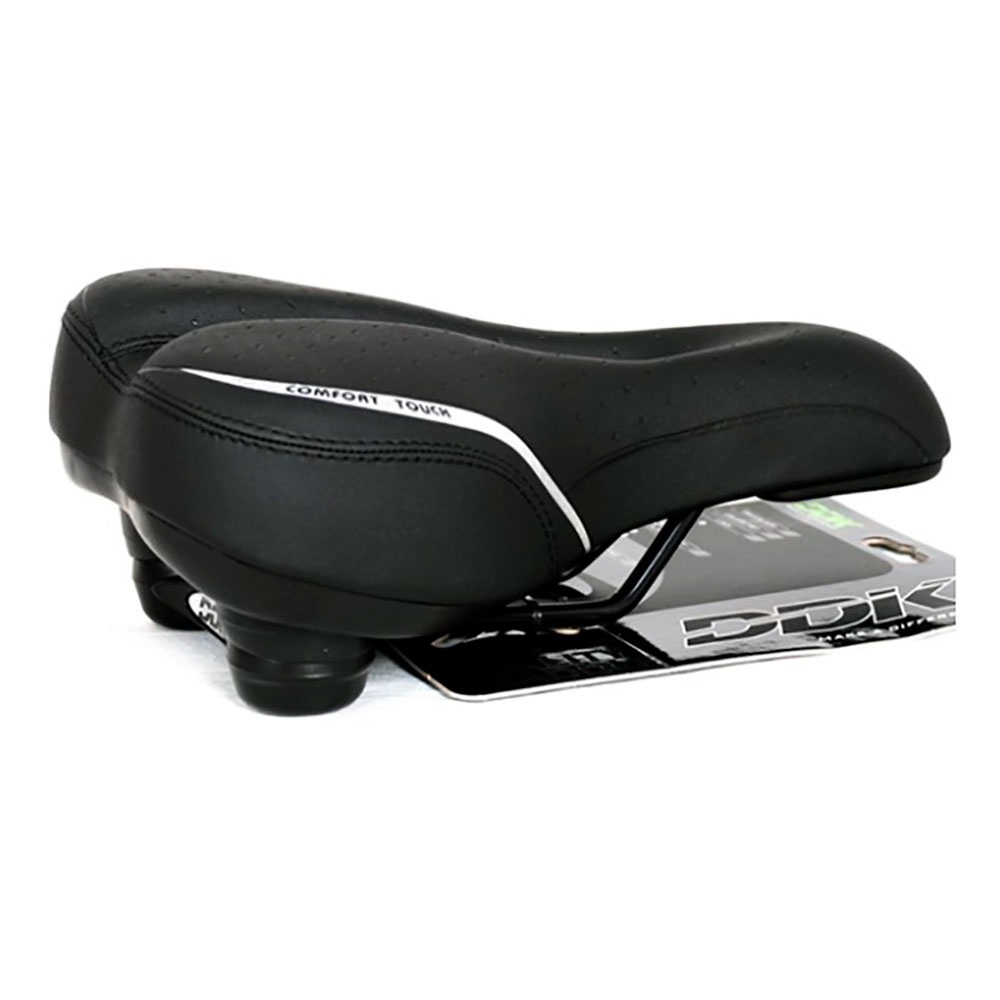 Selim Mtb Conforto Vazado Ddk Elastômero Modelo 3301 Touch Cor:preto