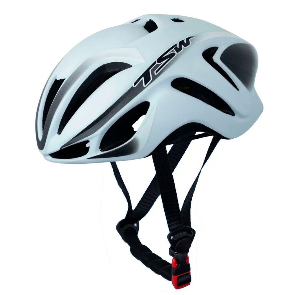 Capacete Ciclismo Lançamento Tsw Mtb Speed Team Bike Cor:branco/preto;tamanho:g 57-61