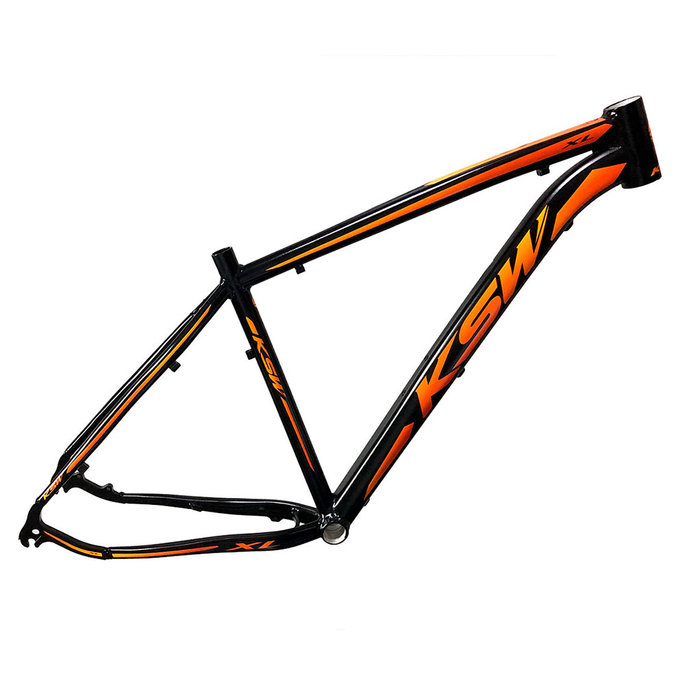 Quadro De Bicicleta Aro 29 Alumínio Modelo Xl Ksw Cor:preto/laranja;tamanho:21