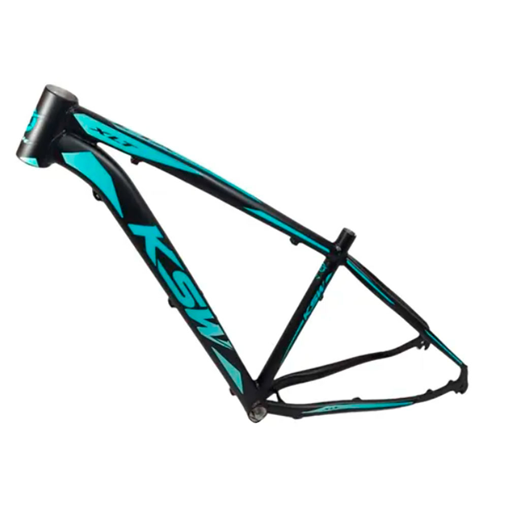 Quadro De Bicicleta Aro 29 Alumínio Modelo Xlt Ksw Cor:preto/azul;tamanho:17