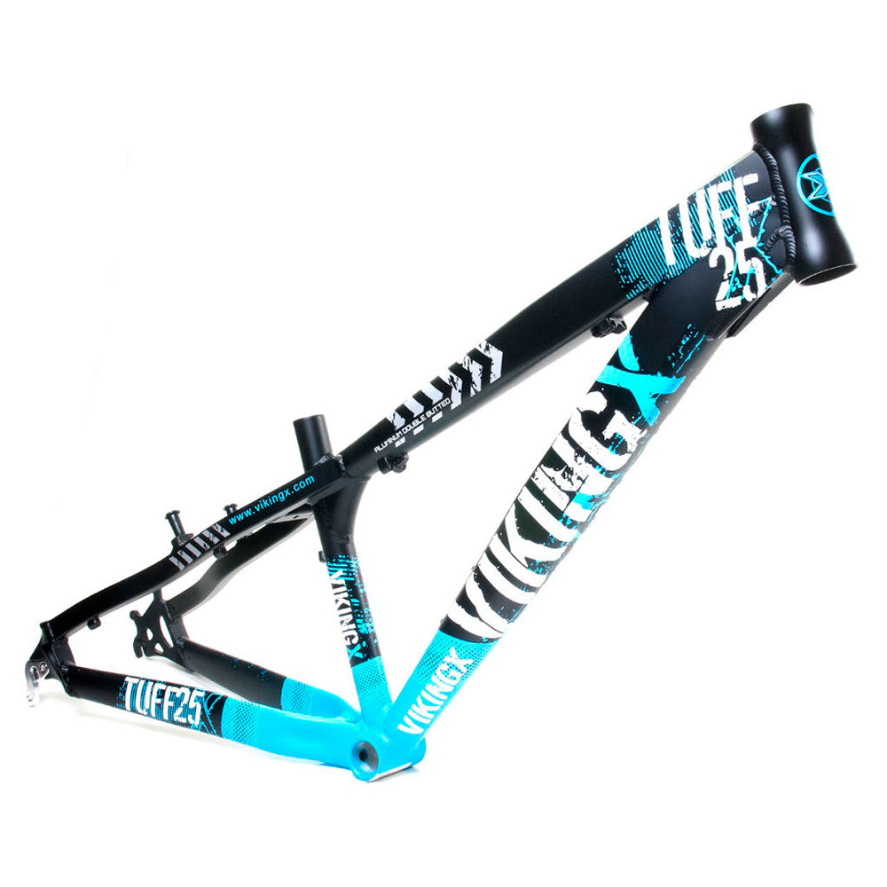 Quadro Alumínio Aro 26 Vikingx Dirt Jump Bike Tuff X-25 Cor:preto/azul