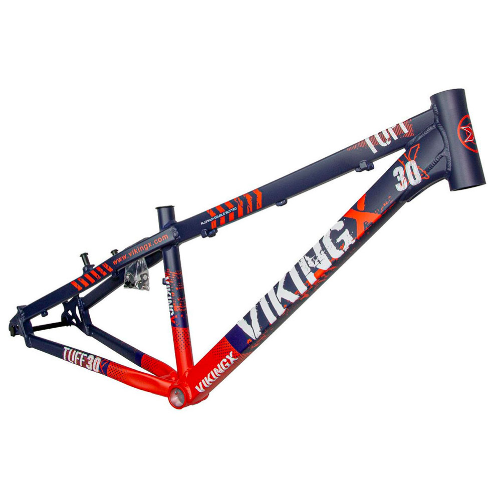 Quadro Alumínio Aro 26 Vikingx Dirt Jump Bike Tuff X-30 Cor:roxo/laranja