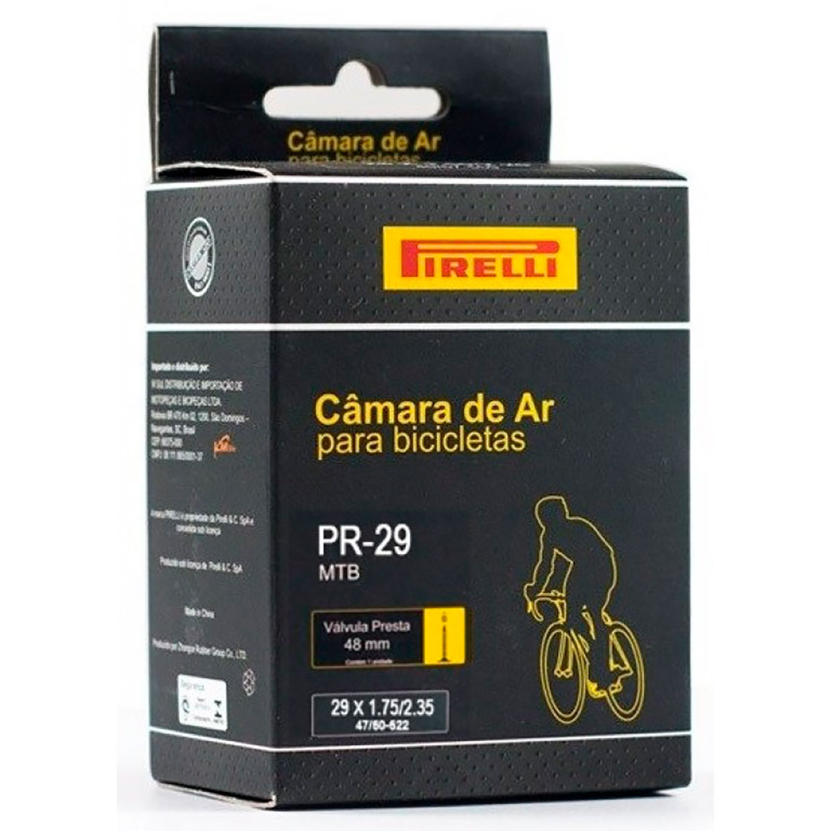 Câmara De Ar Bicicleta Aro 29 Pirelli Bico Fino 48mm